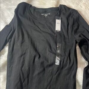 Tommy Hilfiger Classic Black Crew Neck Top
